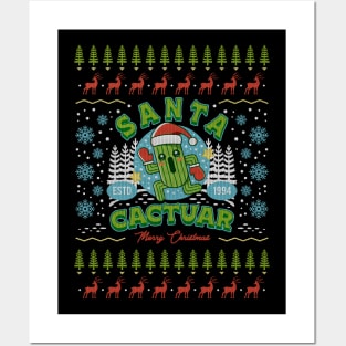 Santa Cactuar Ugly Sweater Posters and Art